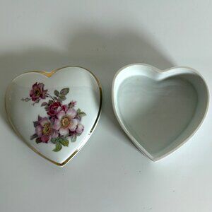 Gerold Porzellan Heart Trinket Box Porcelain Bavaria Western Germany